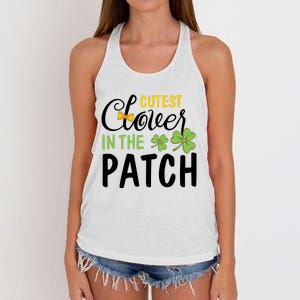 Cutest Clover In The Patch Women's Knotted Racerback Tank