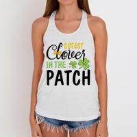 Cutest Clover In The Patch Women's Knotted Racerback Tank