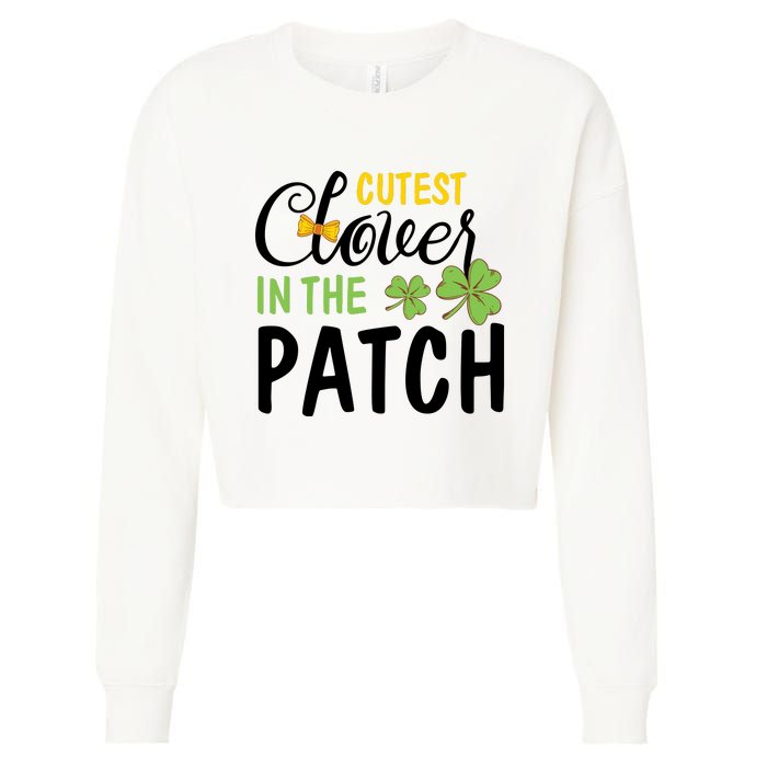 Cutest Clover In The Patch Cropped Pullover Crew