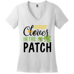 Cutest Clover In The Patch Women's V-Neck T-Shirt