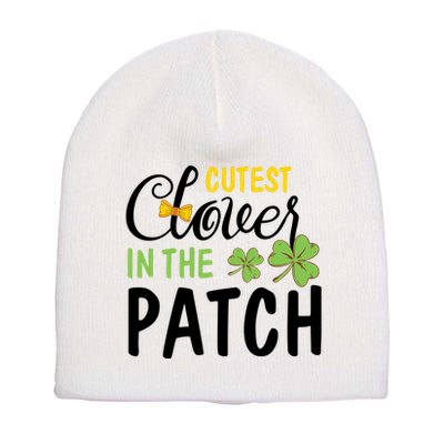 Cutest Clover In The Patch Short Acrylic Beanie