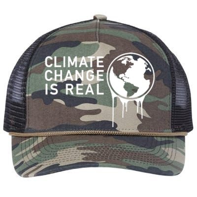 Climate Change Is Real Retro Rope Trucker Hat Cap