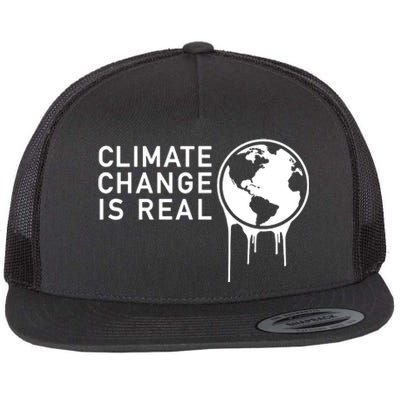 Climate Change Is Real Flat Bill Trucker Hat