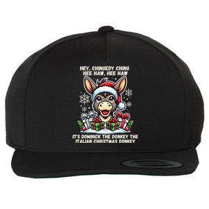 Cute Christmas Italian Christmas Donkey Dominick The Donkey Gift Wool Snapback Cap