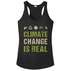 Climate Change Is Real Recycle Global Warming Earth Day Gift Ladies PosiCharge Competitor Racerback Tank