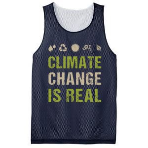 Climate Change Is Real Recycle Global Warming Earth Day Gift Mesh Reversible Basketball Jersey Tank