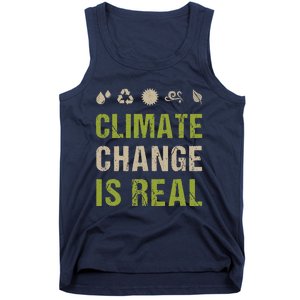 Climate Change Is Real Recycle Global Warming Earth Day Gift Tank Top