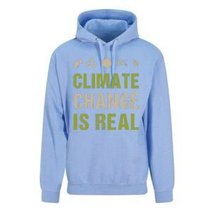 Climate Change Is Real Recycle Global Warming Earth Day Gift Unisex Surf Hoodie