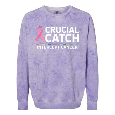 Crucial Catch Intercept Cancer Awareness Colorblast Crewneck Sweatshirt