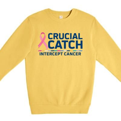 Crucial Catch Intercept Cancer Awareness Premium Crewneck Sweatshirt