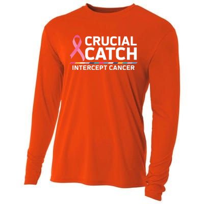 Crucial Catch Intercept Cancer Awareness Cooling Performance Long Sleeve Crew