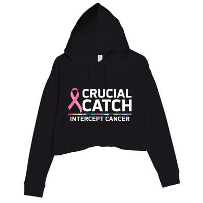 Crucial Catch Intercept Cancer Awareness Crop Fleece Hoodie