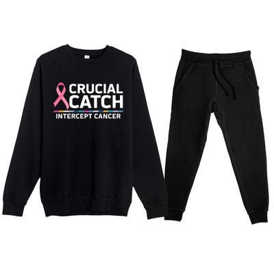 Crucial Catch Intercept Cancer Awareness Premium Crewneck Sweatsuit Set