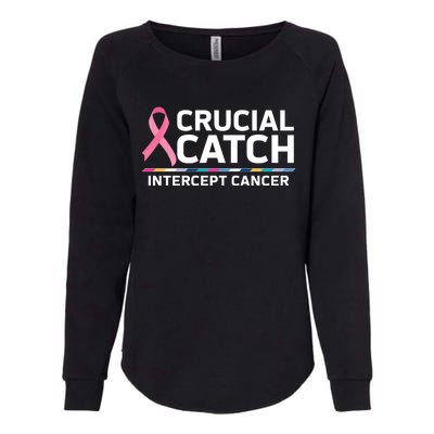 Crucial Catch Intercept Cancer Awareness Womens California Wash Sweatshirt