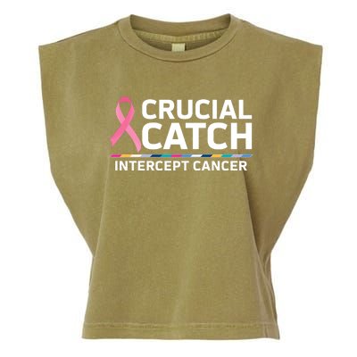 Crucial Catch Intercept Cancer Awareness Garment-Dyed Women's Muscle Tee