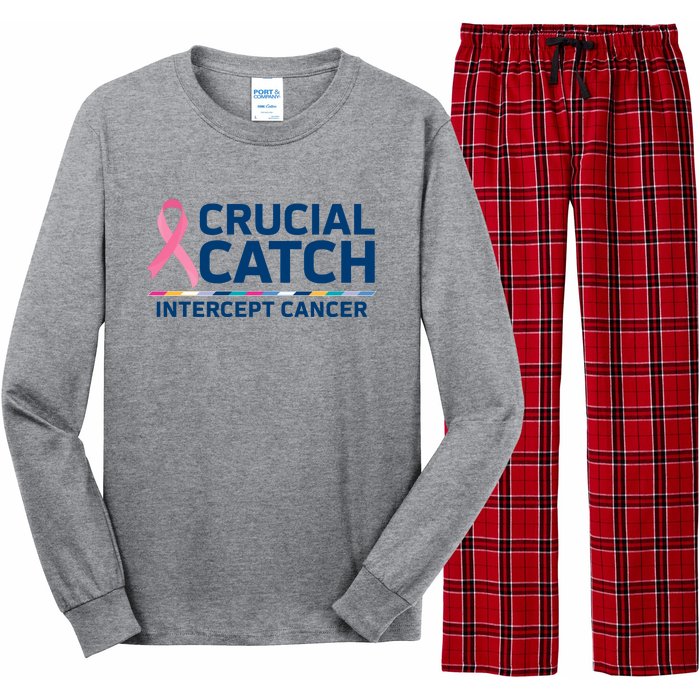 Crucial Catch Intercept Cancer Awareness Long Sleeve Pajama Set