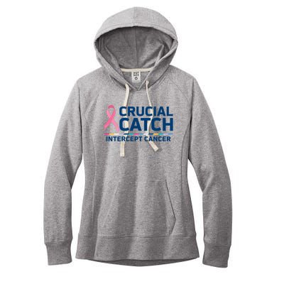 Crucial Catch Intercept Cancer Awareness Women's Fleece Hoodie