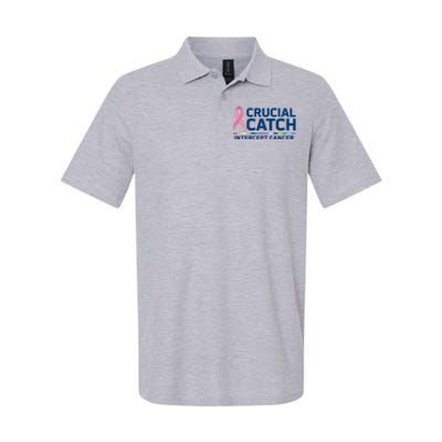 Crucial Catch Intercept Cancer Awareness Softstyle Adult Sport Polo