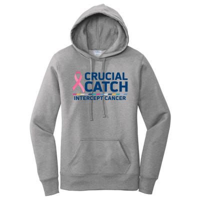 Crucial Catch Intercept Cancer Awareness Women's Pullover Hoodie