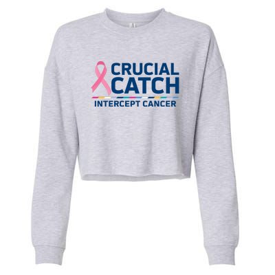 Crucial Catch Intercept Cancer Awareness Cropped Pullover Crew