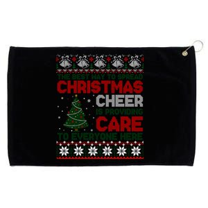 Christmas Cheer Is Providing Care To Everyone Here Ugly Grommeted Golf Towel