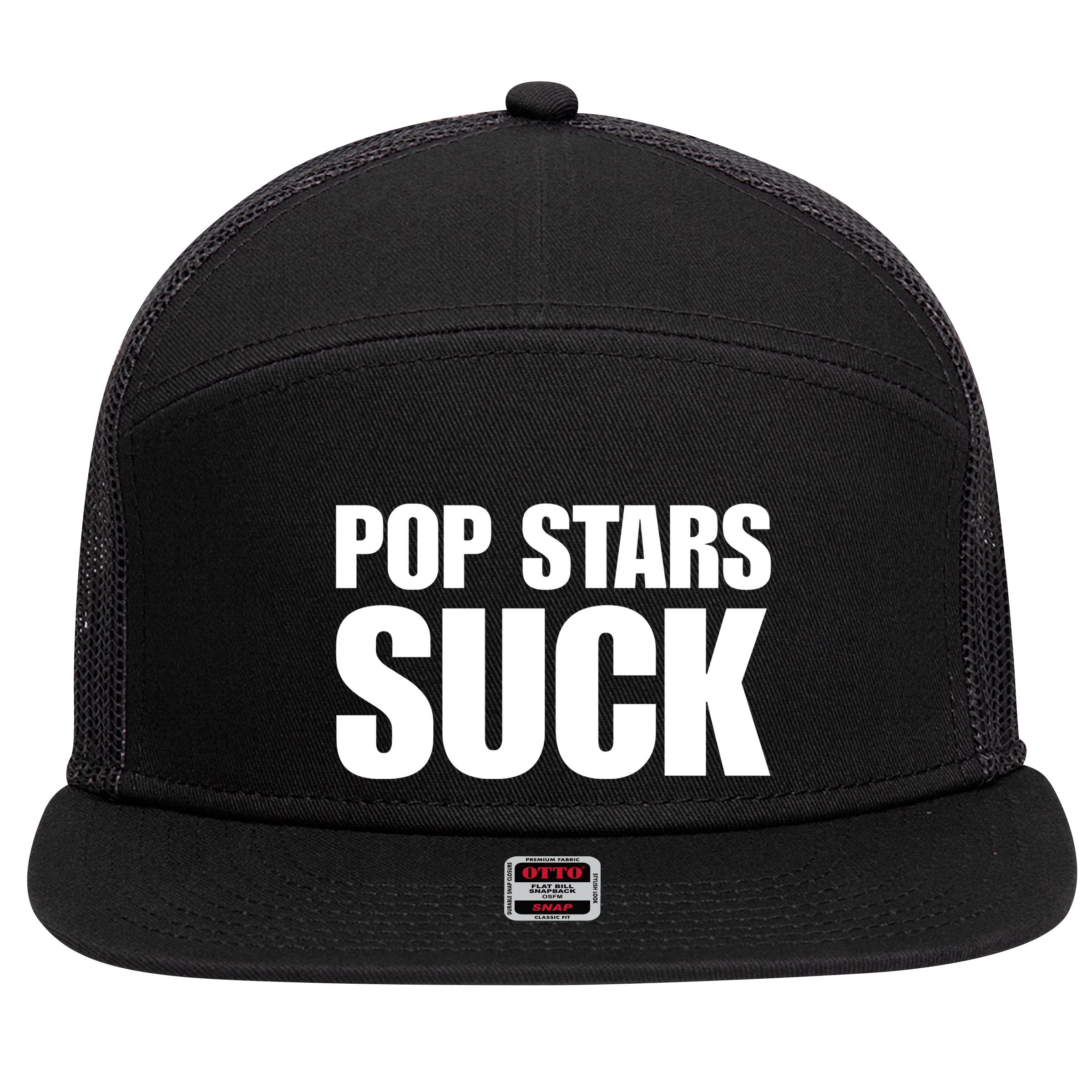 Camila Cabello In Beverly Hills Ca Wearing Pop Stars Suck 7 Panel Mesh Trucker Snapback Hat