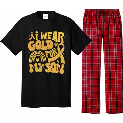 Childhood Cancer I Wear Gold For My Son Pajama Set