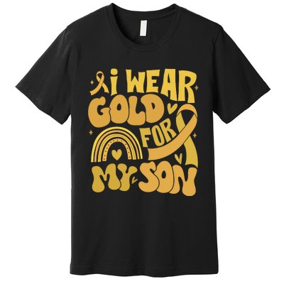 Childhood Cancer I Wear Gold For My Son Premium T-Shirt