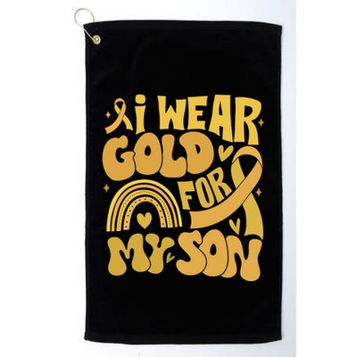 Childhood Cancer I Wear Gold For My Son Golf Towel