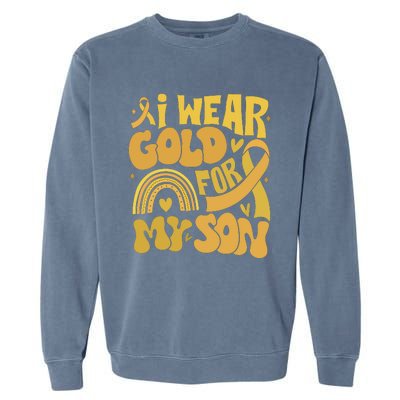 Childhood Cancer I Wear Gold For My Son Garment-Dyed Sweatshirt