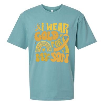 Childhood Cancer I Wear Gold For My Son Sueded Cloud Jersey T-Shirt