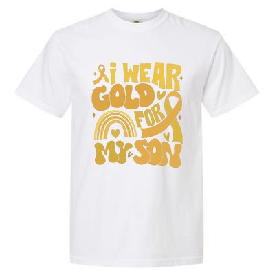 Childhood Cancer I Wear Gold For My Son Garment-Dyed Heavyweight T-Shirt