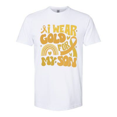 Childhood Cancer I Wear Gold For My Son Softstyle CVC T-Shirt