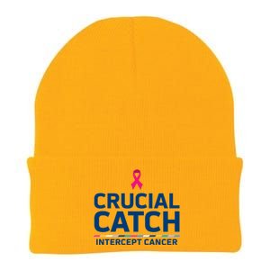 Crucial Catch Intercept Cancer Support Knit Cap Winter Beanie