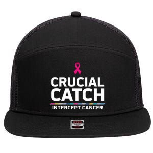 Crucial Catch Intercept Cancer Support 7 Panel Mesh Trucker Snapback Hat