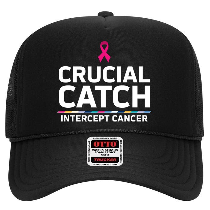 Crucial Catch Intercept Cancer Support High Crown Mesh Back Trucker Hat