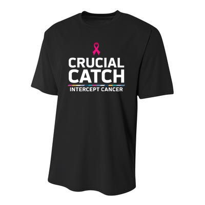 Crucial Catch Intercept Cancer Support Youth Performance Sprint T-Shirt