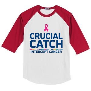 Crucial Catch Intercept Cancer Support Kids Colorblock Raglan Jersey