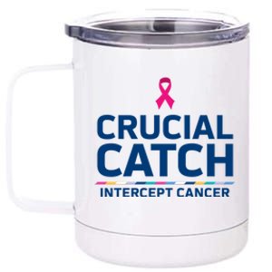 Crucial Catch Intercept Cancer Support 12 oz Stainless Steel Tumbler Cup