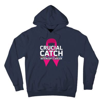 Crucial Catch Intercept Cancer Pink Ribbon Tall Hoodie