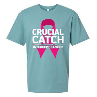 Crucial Catch Intercept Cancer Pink Ribbon Sueded Cloud Jersey T-Shirt