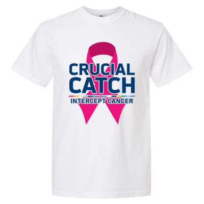 Crucial Catch Intercept Cancer Pink Ribbon Garment-Dyed Heavyweight T-Shirt