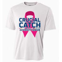 Crucial Catch Intercept Cancer Pink Ribbon Cooling Performance Crew T-Shirt