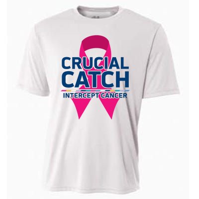 Crucial Catch Intercept Cancer Pink Ribbon Cooling Performance Crew T-Shirt