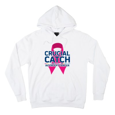 Crucial Catch Intercept Cancer Pink Ribbon Hoodie