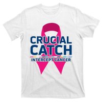 Crucial Catch Intercept Cancer Pink Ribbon T-Shirt