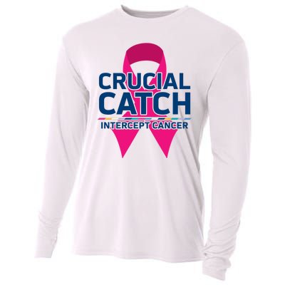 Crucial Catch Intercept Cancer Pink Ribbon Cooling Performance Long Sleeve Crew