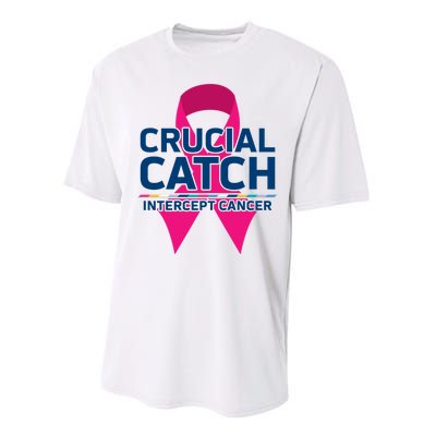 Crucial Catch Intercept Cancer Pink Ribbon Performance Sprint T-Shirt