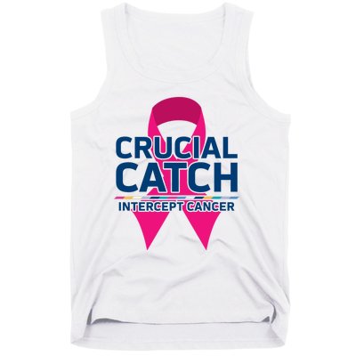 Crucial Catch Intercept Cancer Pink Ribbon Tank Top