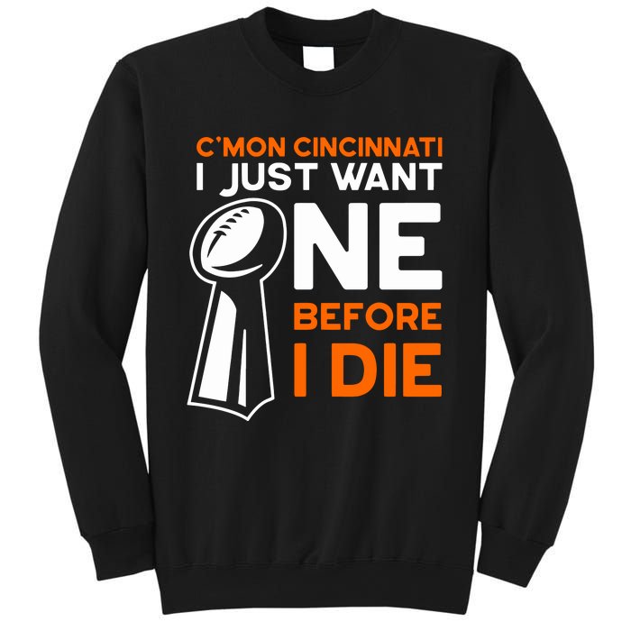 CMon Cincinnati I Just Want Ne Before I Die Sweatshirt